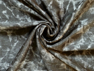 černá Seersucker látka 3331 stříbrný abstraktní vzor