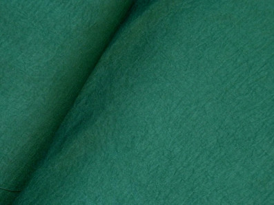 krešované hedvábí 3331 v lahvově zelené barvě