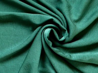 krešované hedvábí 3331 v lahvově zelené barvě