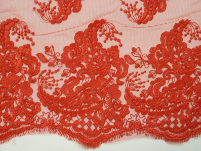 elastická krajka 2441 červená