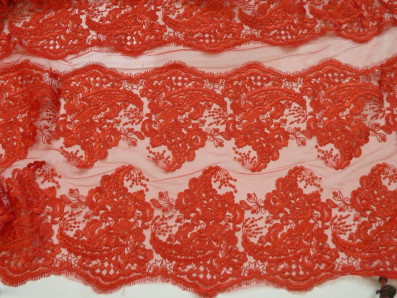 elastická krajka 2441 červená