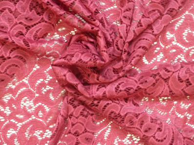 vínová elastická krajka Verona