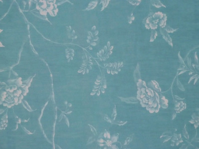 Petrolejové acetátové hedvábí 3313 s květy