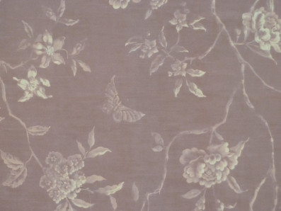 starorůžové acetátové hedvábí 3313 s květy