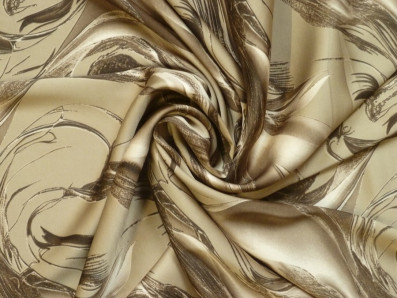 Hedvábí - abstraktní vlny na béžovém podkladu