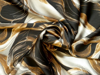 Hedvábí - abstraktní vlny v barvách drahých kovů