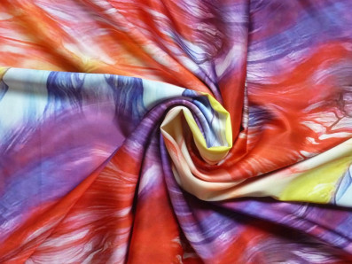 hedvábná šatovka 2445 akvarelová vlna