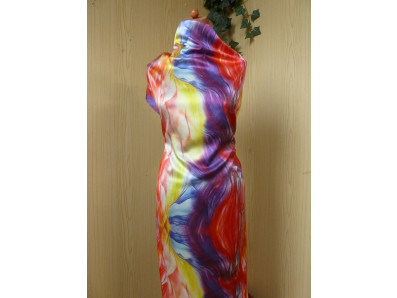 hedvábná šatovka 2445 akvarelová vlna