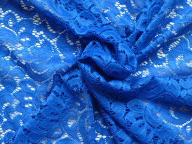 královsky modrá elastická krajka Verona