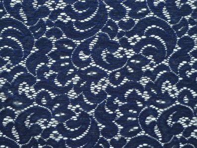 tmavě modrá elastická krajka Verona