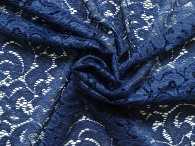 tmavě modrá elastická krajka Verona