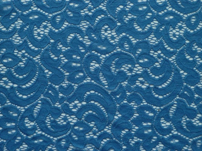 nebesky modrá elastická krajka Verona