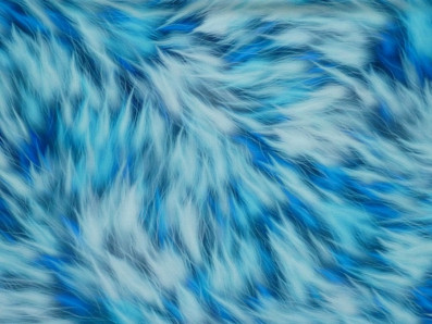 modré hedvábí 3319 s kožešinovým efektem