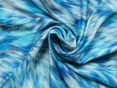 modré hedvábí 3319 s kožešinovým efektem