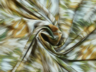 zelené hedvábí 3319 s kožešinovým efektem