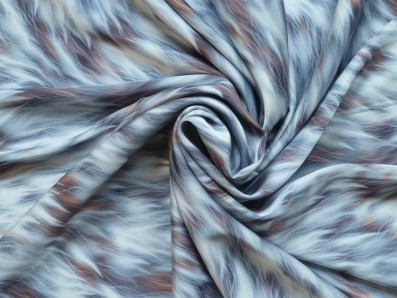šedé hedvábí 3319 s kožešinovým efektem