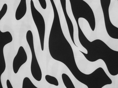 bílé acetátové hedvábí 3329 vzor abstraktní zebra