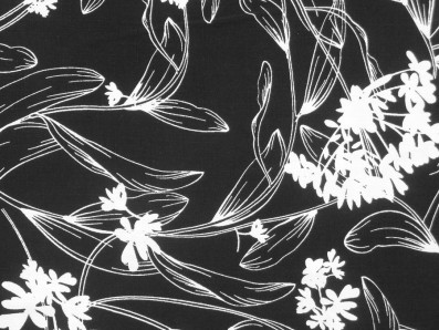 černá šatovka 3339 s květy