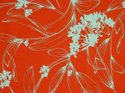 červená šatovka 3339 s květy