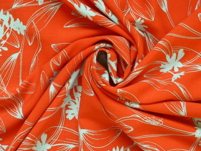 červená šatovka 3339 s květy