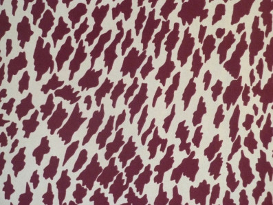 béžové hedvábí 3320 vínový abstraktní vzor