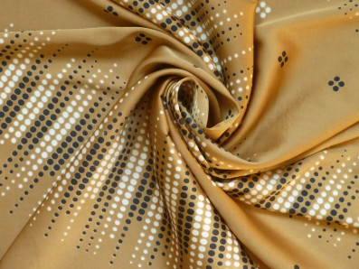 starozlaté hedvábí 3325 s geometrickým dekorem