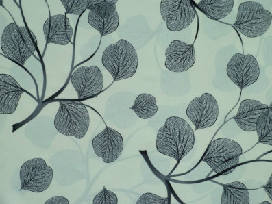 smetanové hedvábí 3316 vzor skeletových listů