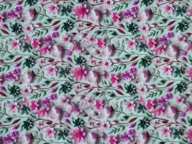 viskózová šatovka 3400 s růžovými květy