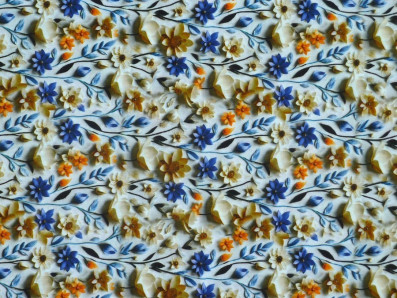 viskózová šatovka 3400 s modrými květy