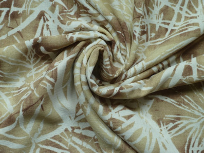 béžová šatovka 3405 bambusový motiv