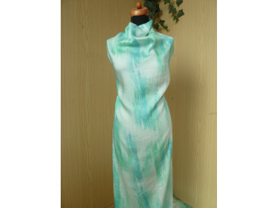 tyrkysová zelená šatovka 3413 tahy štětcem