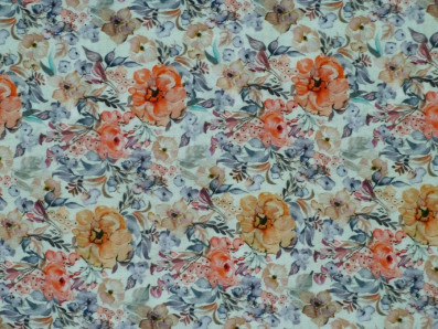 šatovka 3416 květinový vzor v akvarelovém stylu