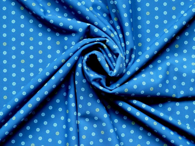 tmavě modrá plavkovina Navy s jemným kvítkem