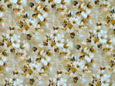 viskózová šatovka 3421 s medovými kvítky