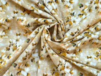 viskózová šatovka 3421 s medovými kvítky