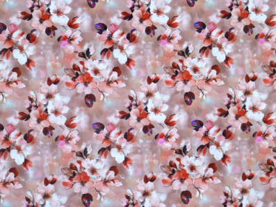 viskózová šatovka 3421 s růžovými kvítky