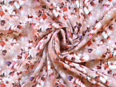 viskózová šatovka 3421 s růžovými kvítky
