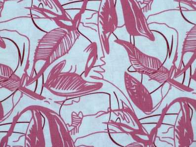 viskóza 3424 s listy v růžovém odstínu