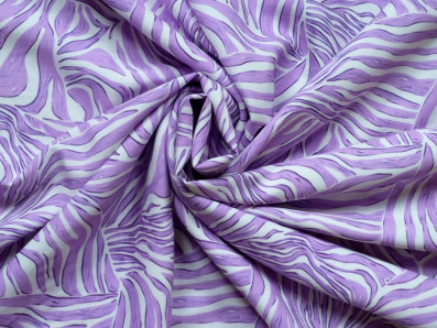 směsová šatovka 3403 fialový zebra motiv