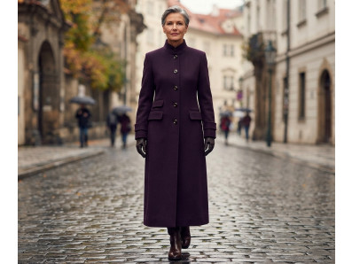loden v purpurové barvě