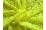 Krajky - elastická krajka 22 neonově žlutá