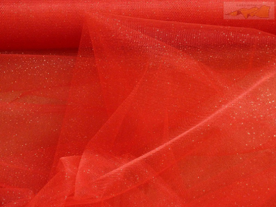 tyl effect červený s glittery