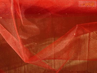 tyl effect červený s glittery